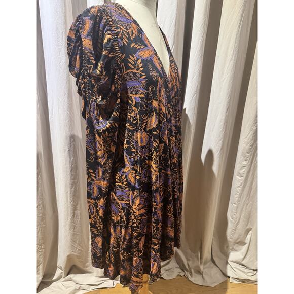 Free People Ruched Sleeve Babydoll Dress XL NWT - Picture 2 of 4